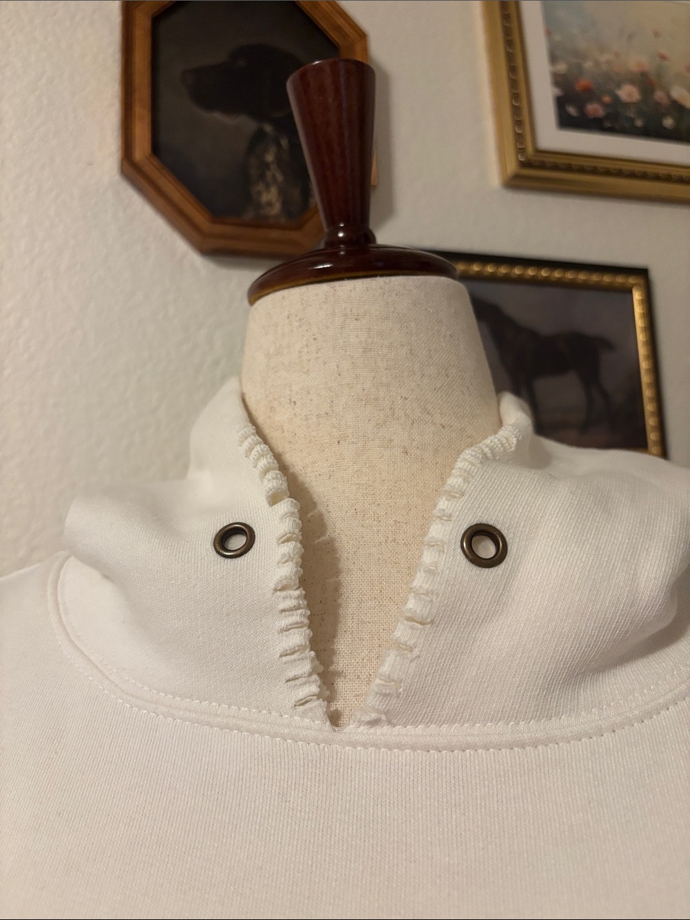 We The Free It’s A Vibe Hoodie with Patches Size Large Ivory Combo RARE - Picture 5 of 12